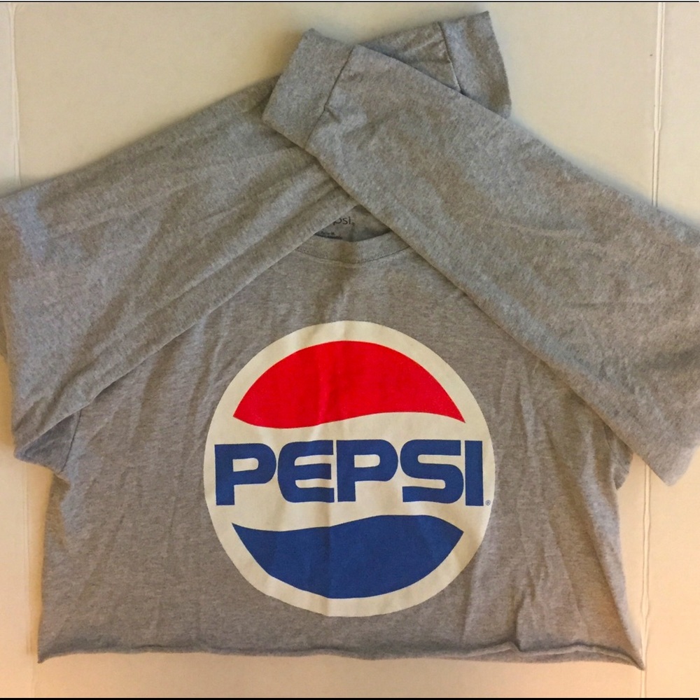 Pepsi Logo Long Sleeve Crop Top-